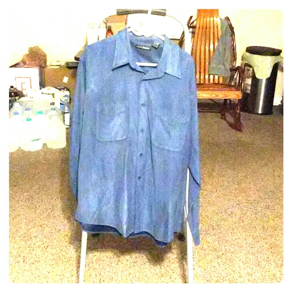 Nice blue polyester shirt